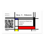 Anpassningsbar QR för den Mondrian cooladesignen k Visitkort Mall