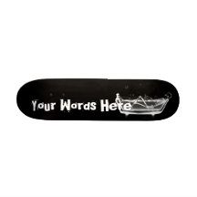 Anpassningsbar röntgar badet Time för skelett B&W  Skateboard Decks