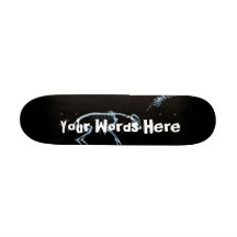 Anpassningsbar röntgar skelett- dåligahundblått st skate board deck
