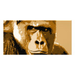 Ansikte av gorillan anpassade foto kort