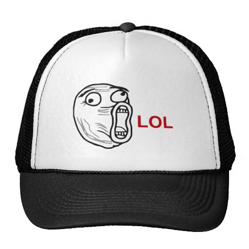 Ansikte Meme för ursinne för LOL-skratt ut högt Baseball Hat