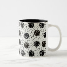 ANSIKTEVITSVART KAFFE KOPP