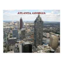 Antennen beskådar av Atlanta, Georgia Vykort