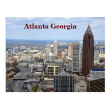 Antennen beskådar av Atlanta, Georgia Vykort