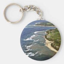 Antennen beskådar av den Hanalei kusten - Kauai Nyckel Ring