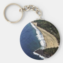 Antennen beskådar av den Hanalei stranden - Kauai Nyckel Ringar