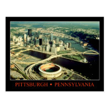Antennen beskådar av Pittsburgh, Pennsylvania Vykort