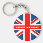 Anti Gordon Brown brittisk flagga Nyckelringar
