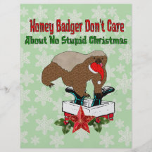Anti-Jul honey badger Personliga Flygblad