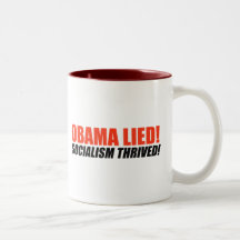 Anti-Obama bildekal - blomstrad Socialism Kaffe Kopp