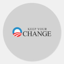 Anti-Obama - håll din ändringssvart Rund Klistermärke
