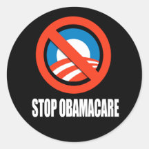 Anti-Obama - stoppa obamacare Klistermärken