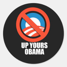 Anti-Obama - upp din obama Runda Klistermärken