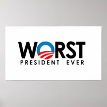 Anti-Obama - värst för president svart någonsin Print