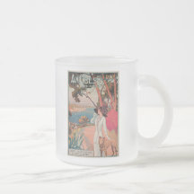 Antibes frankrikevintage resorannonsering kaffe koppar