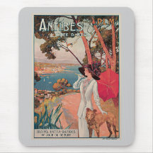 Antibes frankrikevintage resorannonsering mus mattor