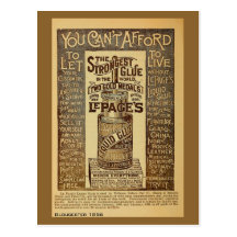Antik flytande limmar annonsGloucester MORSOR Vykort