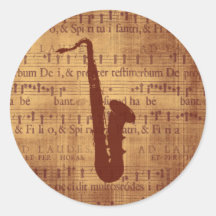 Antik saxofon klistermärken