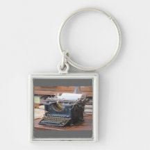 Antik skrivmaskin Keychain Nyckelring