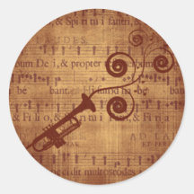Antik trumpet klistermärken