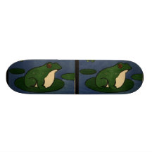 Antikvarisk groda -, färgrik bokillustration skateboard deck
