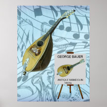 ANTIKVITET MANDOLIN-POSTER PRINT