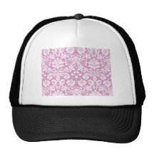 Antique pink damask pattern hat