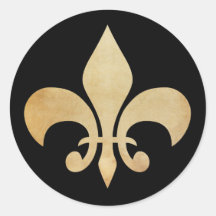 Antiqued Fleur de Lis Klistermärke
