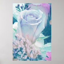 Antiqued rosa foto print