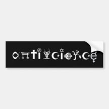 ANTISCIENCE (svart) Bildekal