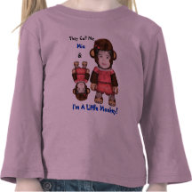 Apaansikte (småbarnskjortan för flickor) t-shirts