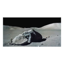 Apollo 17 astronaut och fordon på månen foto kort