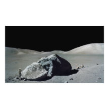 Apollo 17 astronaut och medel på månen fotografi