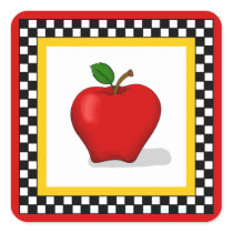 Apple & schackbrädet kvadrerar klistermärkear