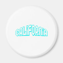 Aqua California Refrigerator Magnets