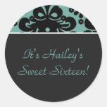 aquablack kopierar, det är Hailey'sSweet sexton! Runda Klistermärken