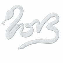 År av ormen 2013 - vit broderad hoodie