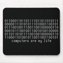 "är datorer binär mousepad för mitt liv" musmatta