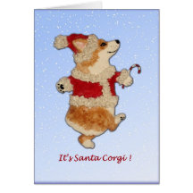 "Är det den Santa corgien!", Corgijulkort