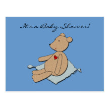 "Är det för björnbaby shower för en pojke" inbjuda Vykort