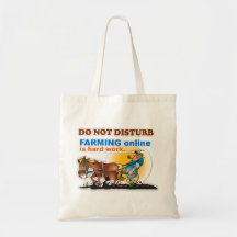 "Är lantbrukonlinen den hårt arbete" totot hänger  Tote Bags