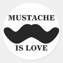 "Är mustaschen den kärlek" klistermärken