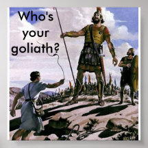 Är vem din goliath? print