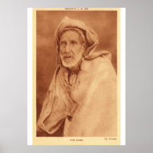 Arabisk man, tidigt - århundrade för th 20 print