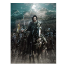 Aragorn som leder på häst vykort