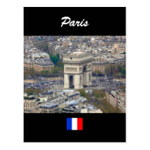 Arc de Triomphe Paris frankriken Vykort