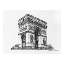 Arc de Triomphe Vykort