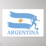Argentina fotbollflagga affisch