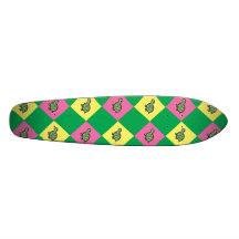 Argyle sköldpaddamönster på grönt skate boards