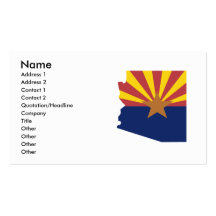 Arizona flaggakarta visitkort